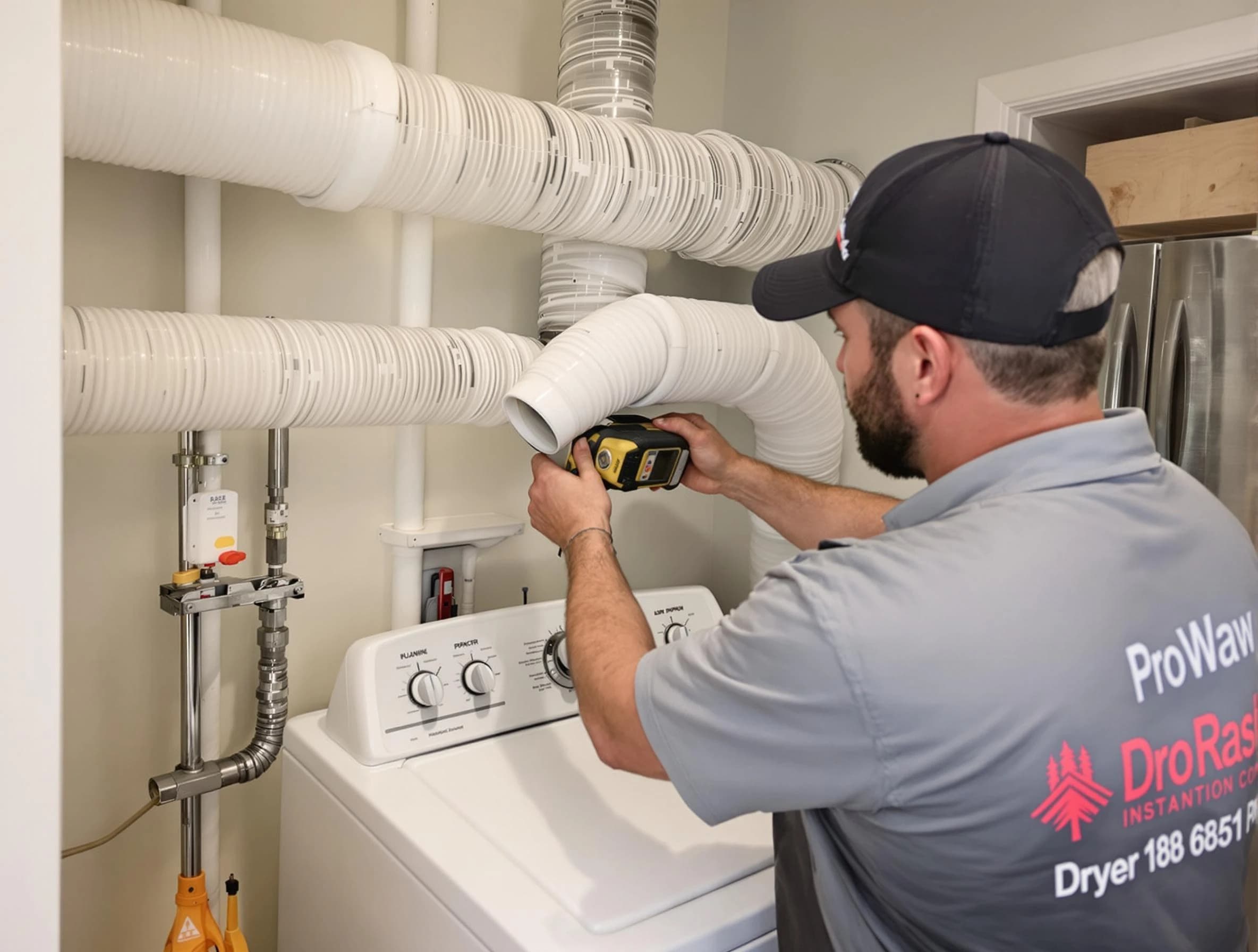 Professional dryer vent hose installation by Brockton Dryer Vent Cleaning in Brockton